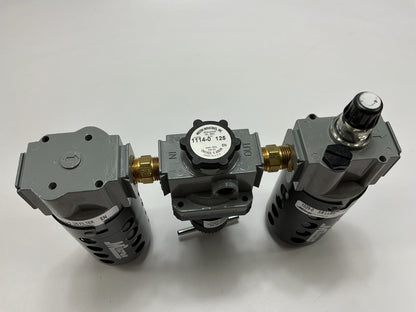 Milton 1101 3/8'' NPT Filter, Regulator And Lubricator Deluxe FRL Trio