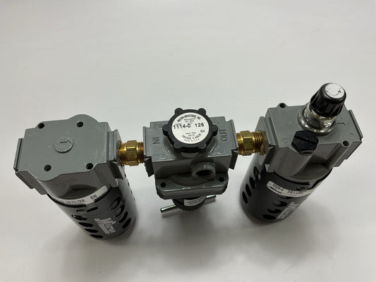 Milton 1101 3/8'' NPT Filter, Regulator And Lubricator Deluxe FRL Trio