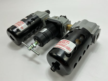 Milton 1101 3/8'' NPT Filter, Regulator And Lubricator Deluxe FRL Trio