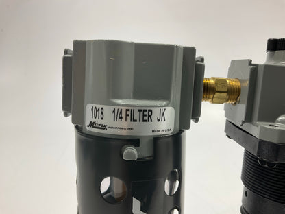 Milton 1106 Deluxe Polycarbonate FR Duo 1/4'' NPT Air Regulator & Filter Combo