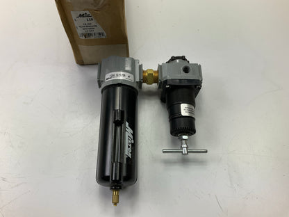 MISSING THE GAUGE - Milton 1108 1/2'' Filter And Air Regulator Duo, Black
