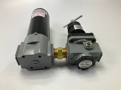 MISSING THE GAUGE - Milton 1108 1/2'' Filter And Air Regulator Duo, Black