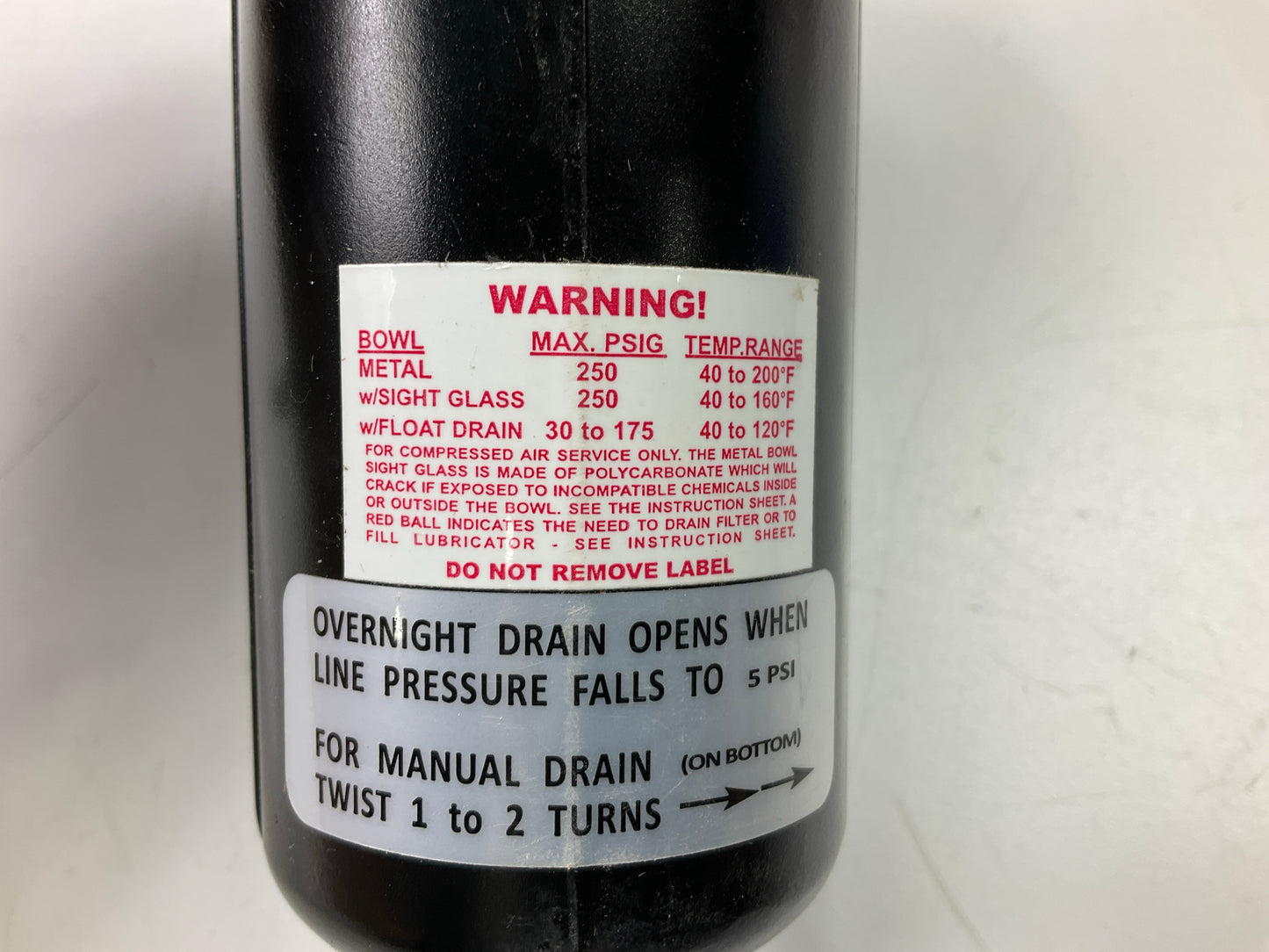 MISSING THE GAUGE - Milton 1108 1/2'' Filter And Air Regulator Duo, Black