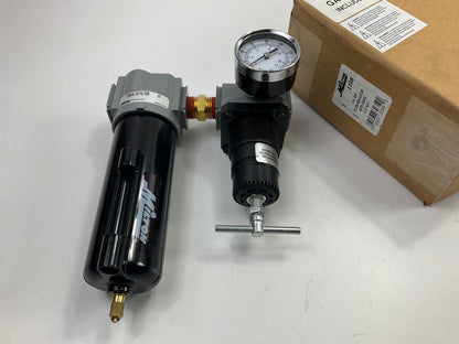 Milton 1108 1/2'' NPT Air Compressor Filter And Regulator Duo, With Gauge