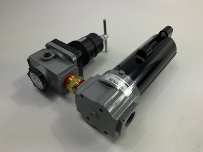 Milton 1108 1/2'' NPT Air Compressor Filter And Regulator Duo, With Gauge