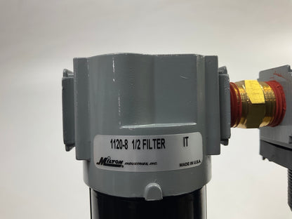 Milton 1108 1/2'' NPT Air Compressor Filter And Regulator Duo, With Gauge