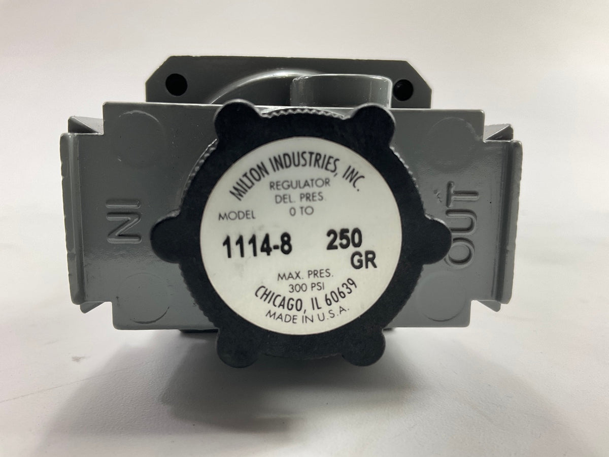 Missing NPT Plug - Milton 1114-8 3/8'' NPT High Pressure FRL Air Regulator