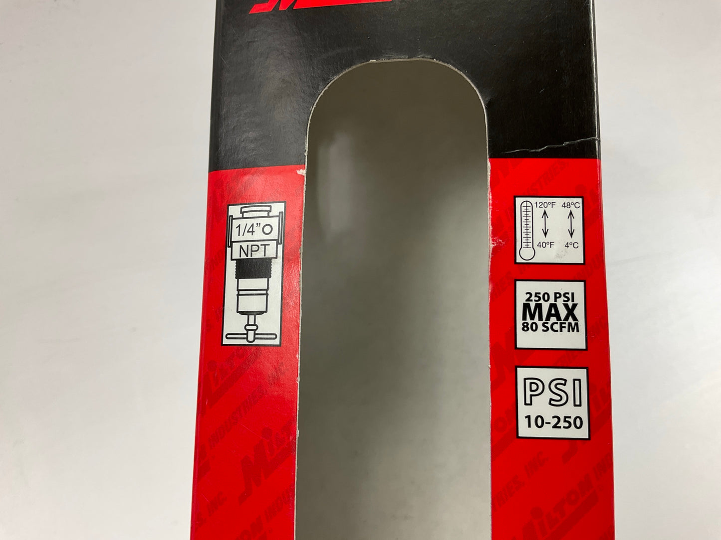 Milton 1114-8 3/8'' NPT High Pressure FRL Air Regulator