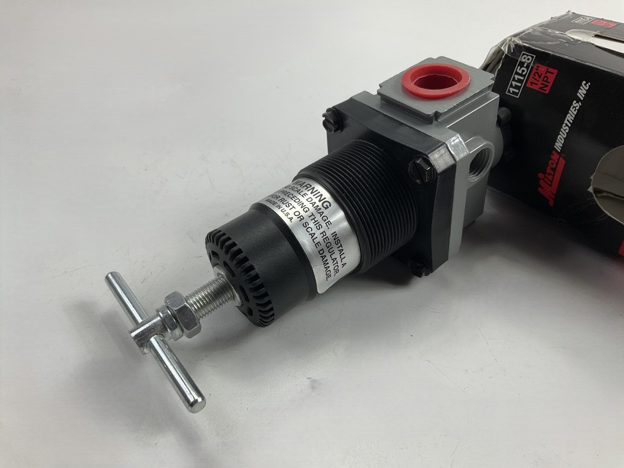 MISSING PLUG Milton #1115-8, 1/2'' NPT High Pressure FRL Air Regulator 10-250 PSI