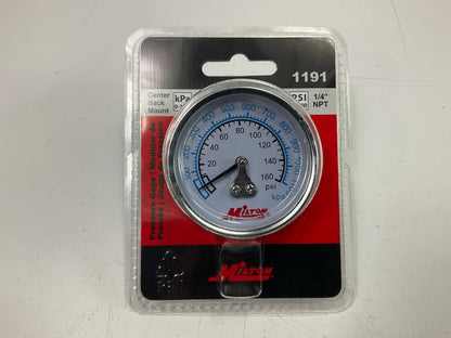 Milton 1191 Mini High Pressure Dial Gauge, Brass, 1/4'' NPT