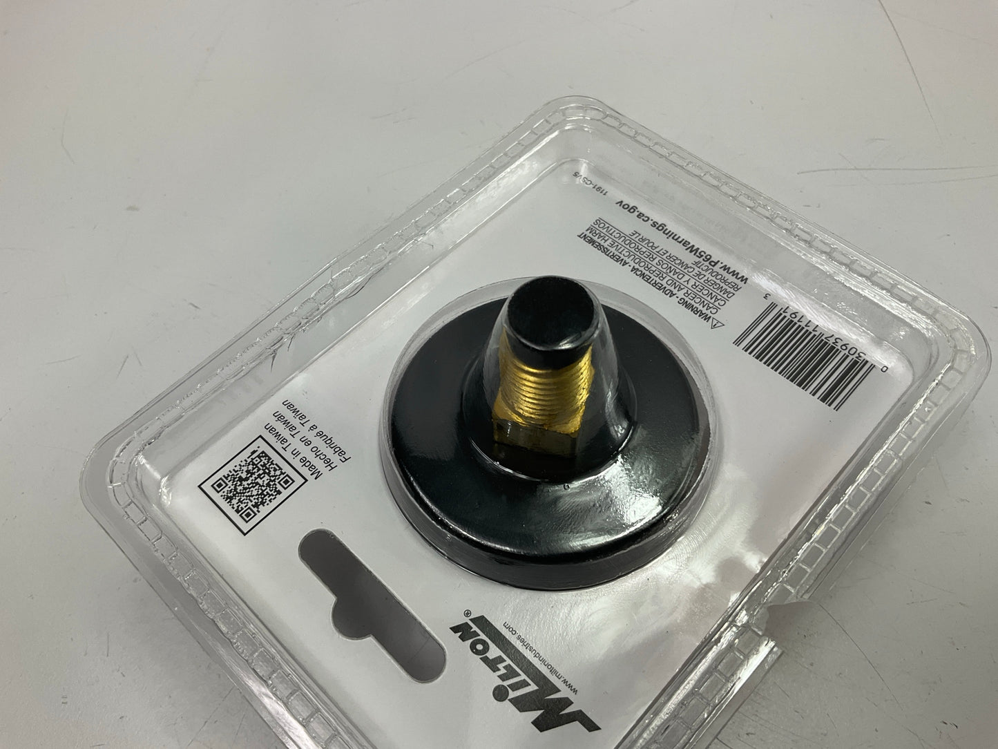 Milton 1191 Mini High Pressure Dial Gauge, Brass, 1/4'' NPT