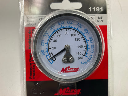 Milton 1191 Mini High Pressure Dial Gauge, Brass, 1/4'' NPT