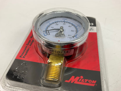 Milton 1193 1/4'' NPT Pressure Dial Gauge, 0 To 60 PSI, 2'' Face