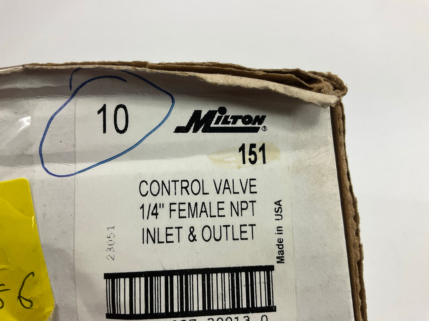 (10) Milton MIL-151 1/4'' NPT Lever Style Blow Gun Control Valve