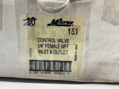 (5) Milton 151 1/4'' NPT Lever Style Blow Gun Control Valve  MIL-151