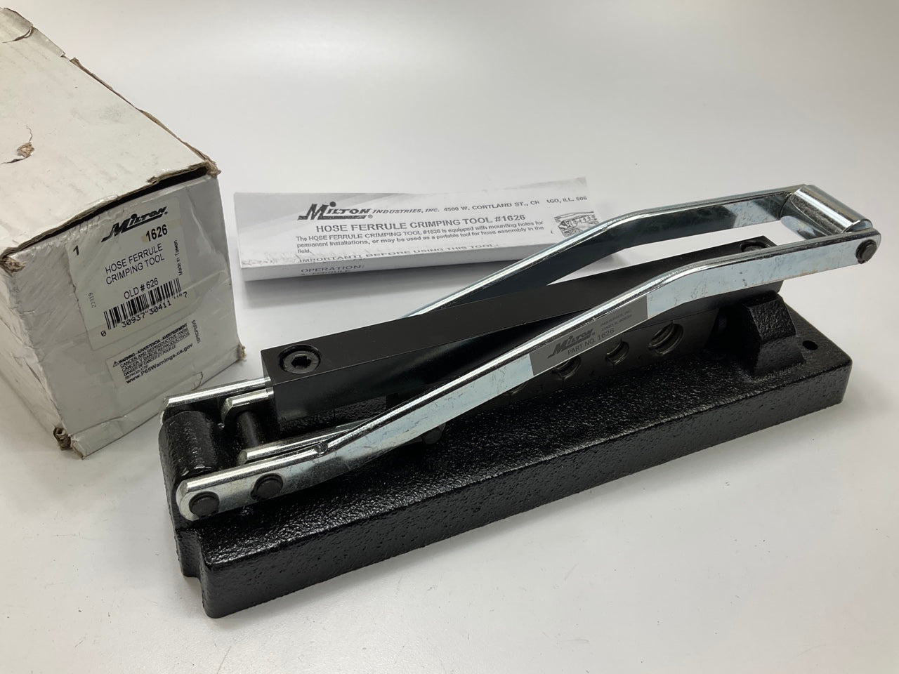 Milton 1626 Hose Ferrule Crimper Crimping Tool Crimp Ferrules On Hoses With Dies