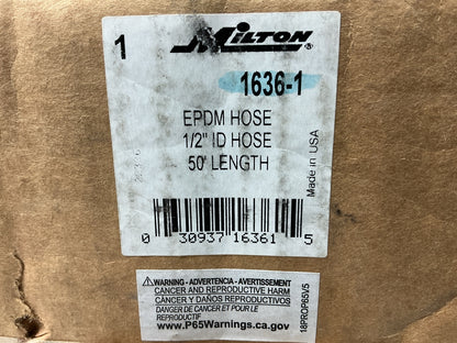 Milton 1636-1  Air Hose 50 Foot 1/2''  Deluxe Heavy Duty EPDM Rubber Hose