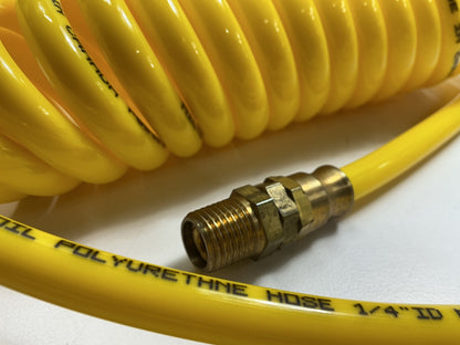 Milton 1671-10 10 Feet 1/4'' ID Full Flow Polyurethane ReKoil Air Hose