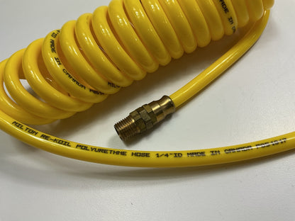 Milton 1671-10 10 Feet 1/4'' ID Full Flow Polyurethane ReKoil Air Hose