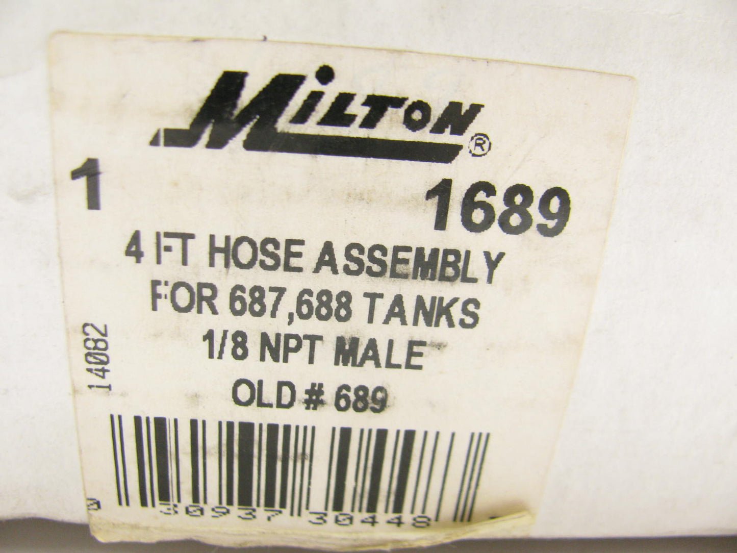 Milton 1689 Replacement Air Hose W/ Air Chuck,  4 Feet, 1/8'' Male NPT Hose End