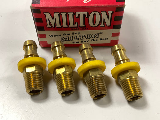 4 / PACK - Milton 1702-4  1/4'' Male End Push-on And Lock Fitting, 3/8'' ID Hose