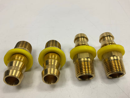 (4) Milton 1704-6 Push On & Lock Air Fittings, 3/8'' Male Hose End , 1/2'' ID Hose
