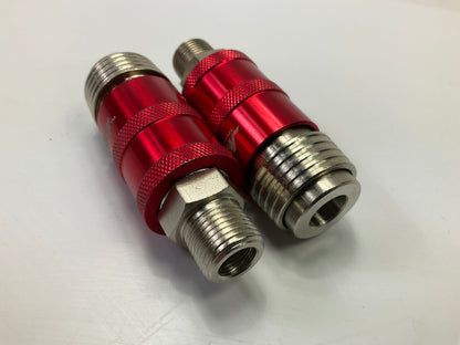 (2) Milton S1753 Safety Exhaust Coupler, 1/4'' Body, 3/8'' Female NPT