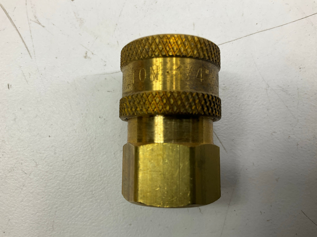(8) Milton 1761 Straight Through Coupler, 1/4'' FNPT, 5200 PSI,  High Pressure
