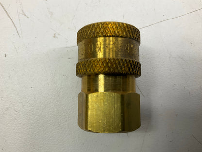 (8) Milton 1761 Straight Through Coupler, 1/4'' FNPT, 5200 PSI,  High Pressure