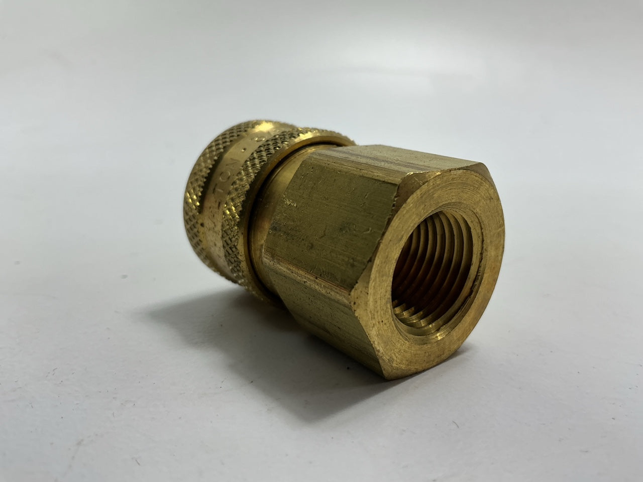 (3) Milton 1765 3/8'' Female Straight Thru Coupler