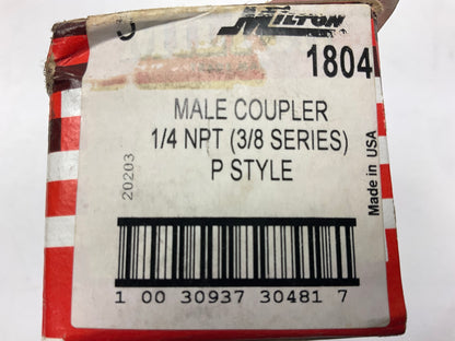 (3) Milton 1804 1/4'' MNPT 3/8'' Coupler P-Style