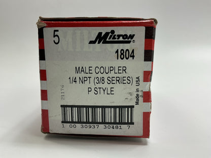 Milton 1804 1/4'' MNPT 3/8'' Coupler P-Style - 5 / Pack
