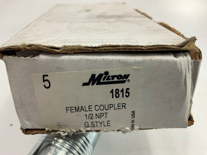 (5) Milton 1815  G-Style Quick Connect Air Coupler, 1/2'' FNPT