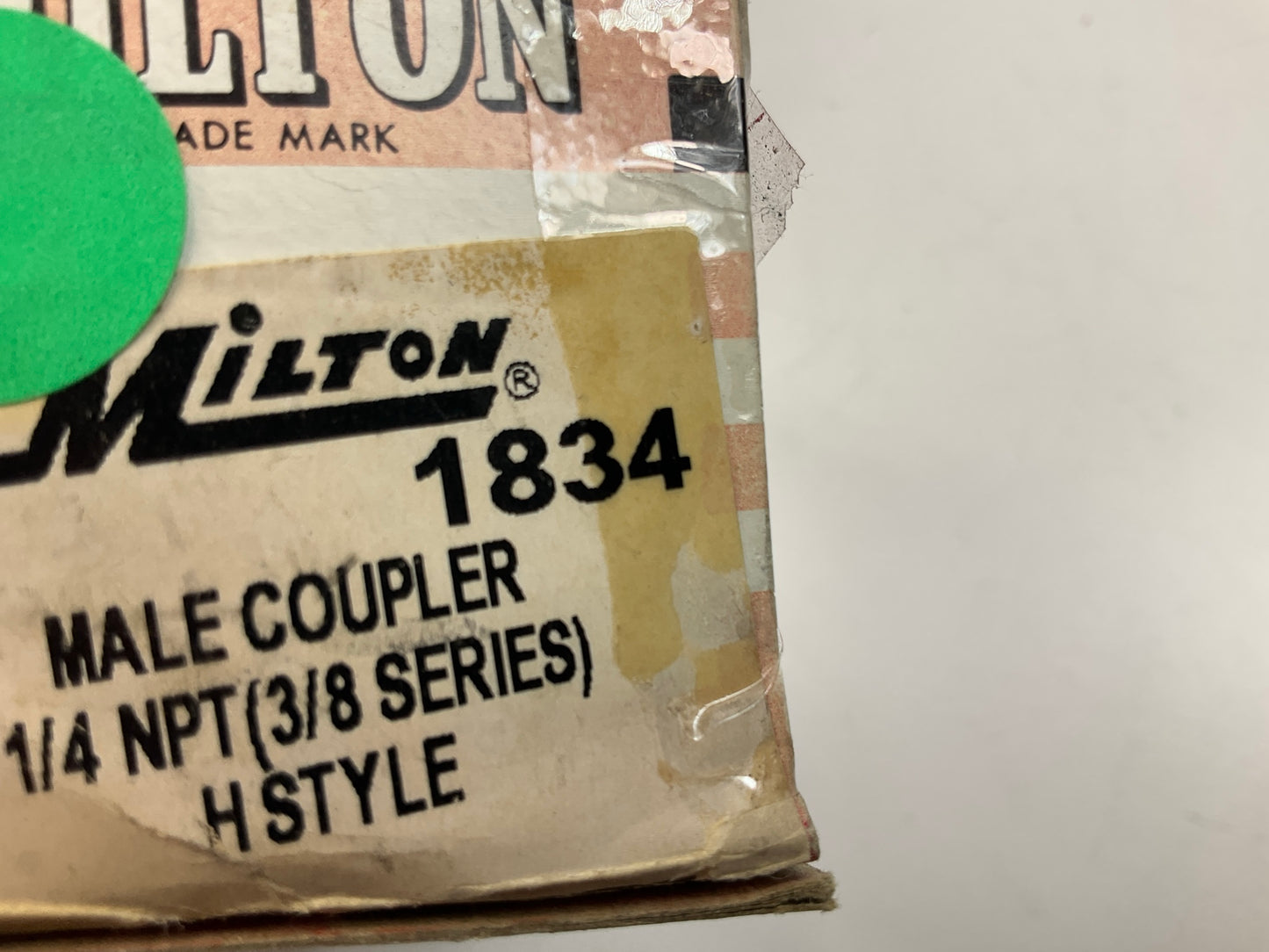 Milton 1834 H-Style Compressor MALE Coupler 1/4'' NPT Air Tool Fitting