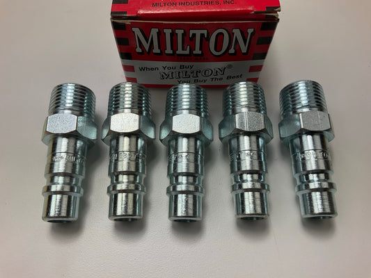 (5) Milton 1857 G Style Plug 1/2'' Male NPT 1/2'' Body Steel Quick Release