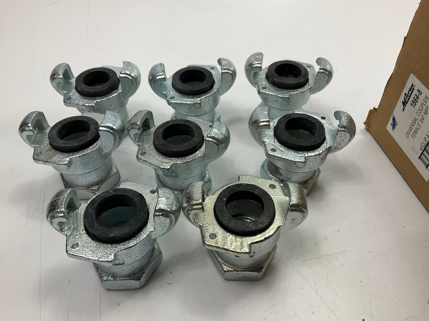 (8) Pack - Milton 1864-8 3/4'' FNPT Twist Lock Universal Coupler Female 3/4'' NPT