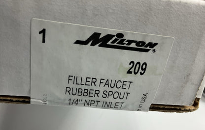 Milton # 209 1/4'' NPT Rubber Filler Spout Faucet