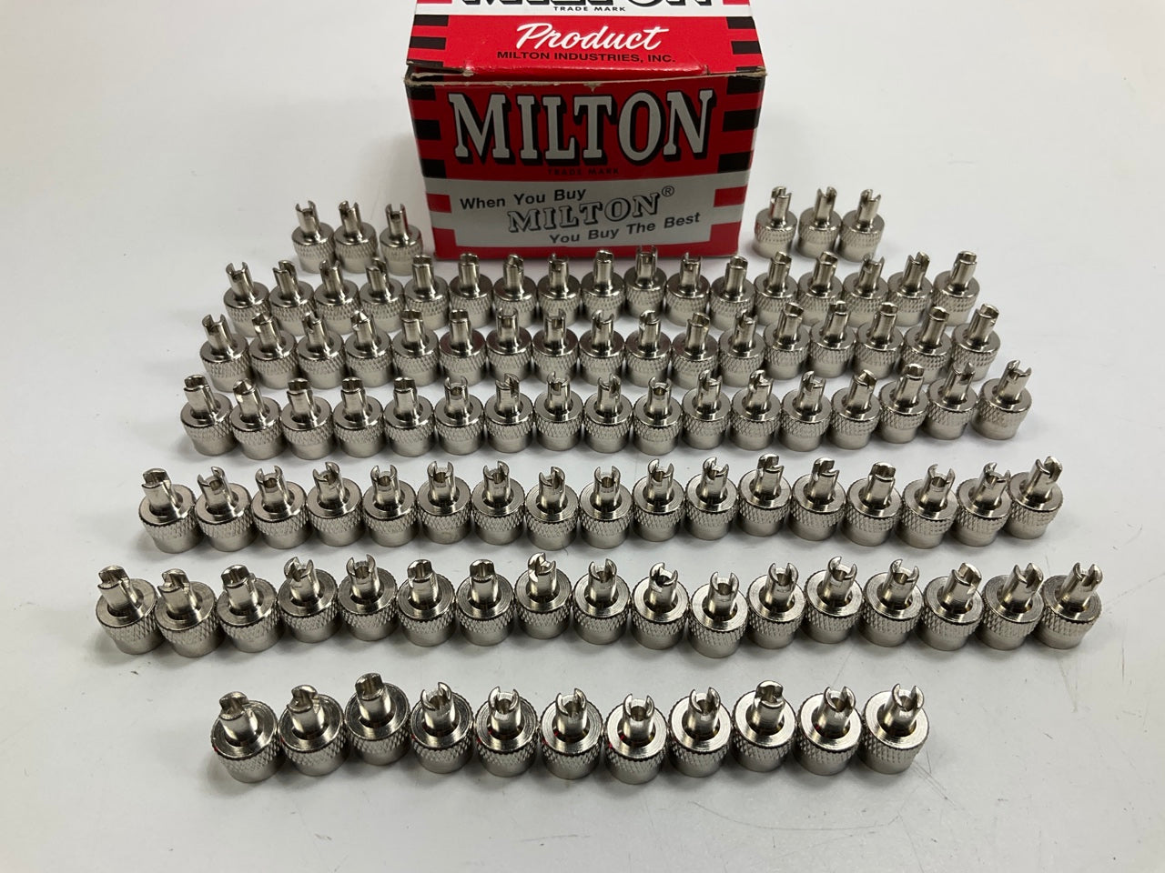 100 Pack -  Milton 437 TR VC 2 Screwdriver Type Valve Cap