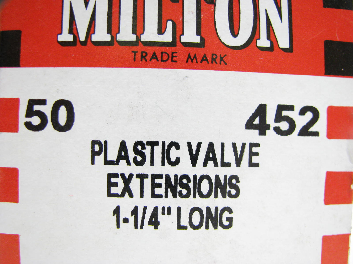 Milton 452 1-1/4'' Plastic Valve Extension -  BOX OF 50