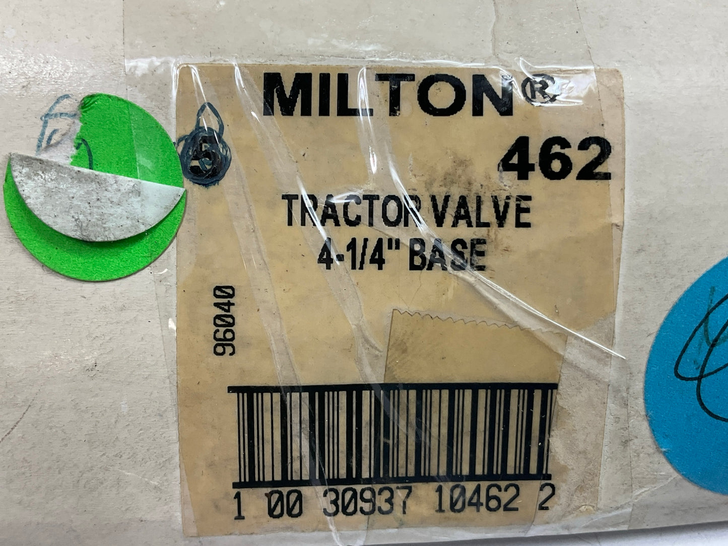 (2) Milton 462 Tractor Valve, TR218-A,  4-1/4'' Base