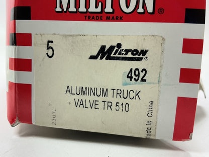 (5) Milton 492 TR510 Tubeless Truck Tire Valve, 5-1/2'' Overall Length