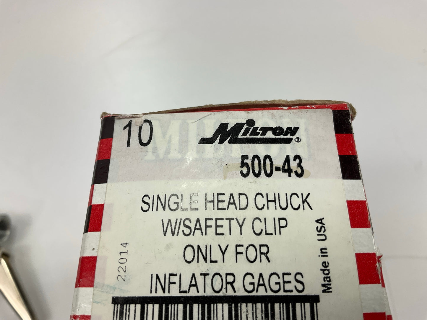 10 / Pack - Milton 500-43 7/16''-27 UNS Single Head Grip Air Chuck