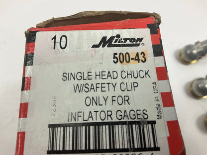 (9) Milton 500-43 7/16''-27 UNS Single Head Grip Air Chuck