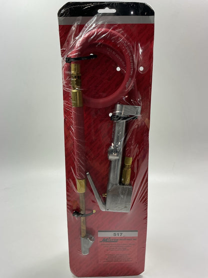 Milton 517 Dual Head Extended Reach Tire Inflator Gauge 2' Hose 12'' Swivel