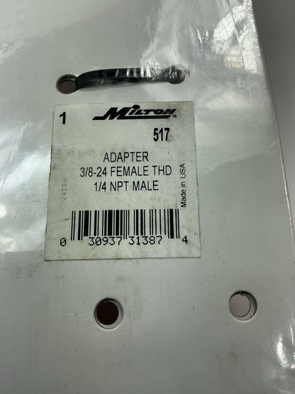 Milton 517 Dual Head Extended Reach Tire Inflator Gauge 2' Hose 12'' Swivel