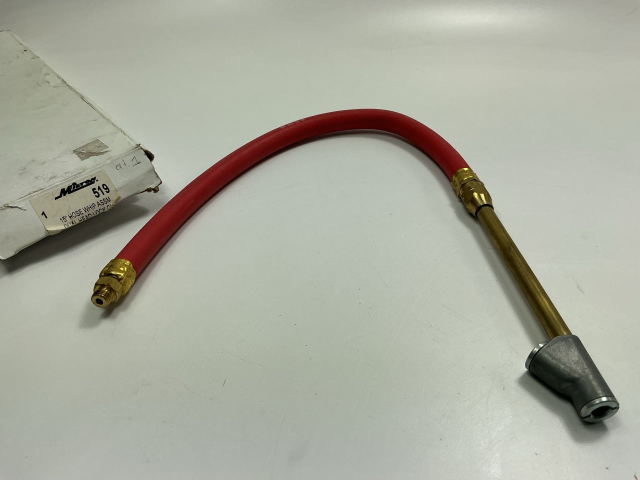 Milton 519 Milton 15'' Replacement Hose Whip For Dual Head Inflator Gauge #516