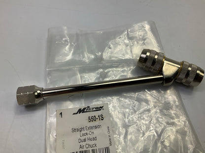 Milton 550-1S Straight Dual Head Lock-On Truck Air Chuck Extension