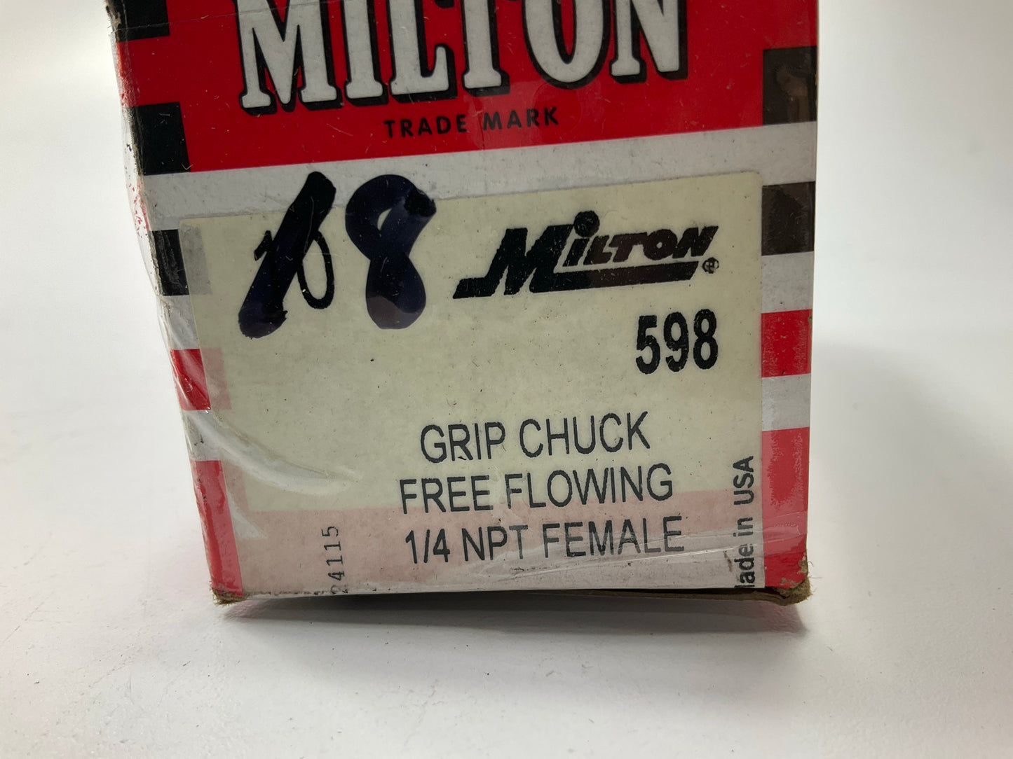 Milton 598 1/4'' FNPT Tire Machine Grip Chuck - Box Of 8