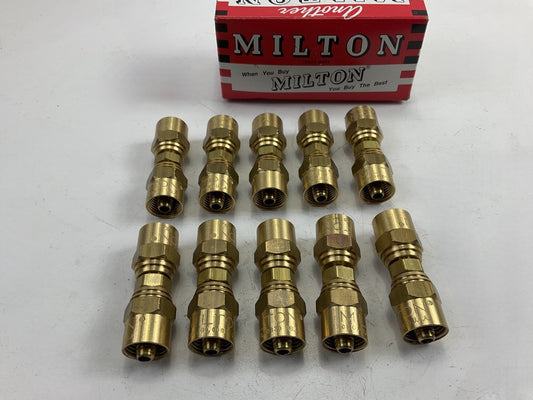 (10) Milton 618 Reusable Brass Hose Mender - Repair Hose With 1/4'' ID Or 5/8'' OD