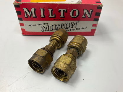 (2) Milton 623 Hose Mender Fittings Reusable Mender, For 3/8'' ID X 3/4'' OD Hose